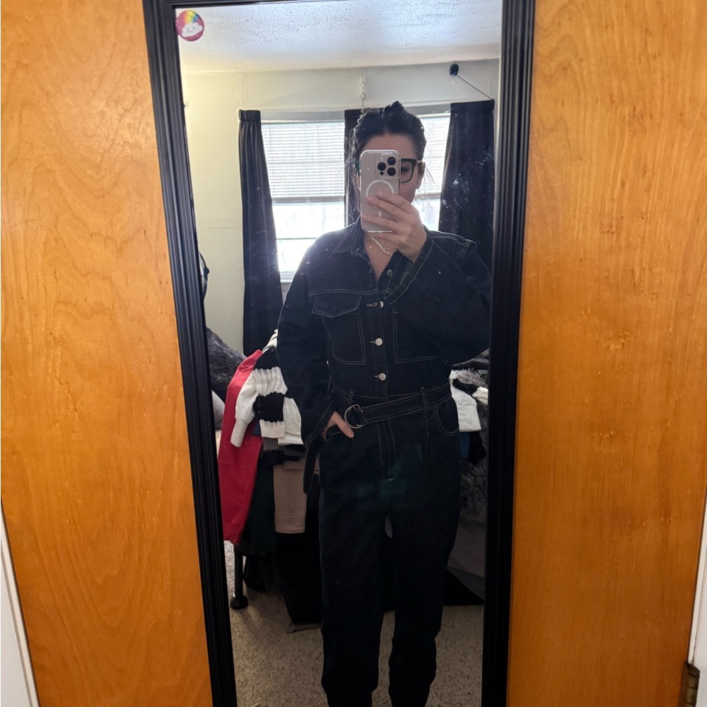 Dark Jean Denim Jumpsuit